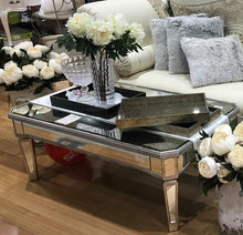 Load image into Gallery viewer, Elle Bliss Mirrored Coffee Table (Ribbed) Rectangle