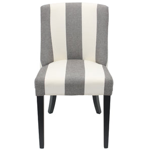 Sasha Dining Chair - Black & White Wide Stripe