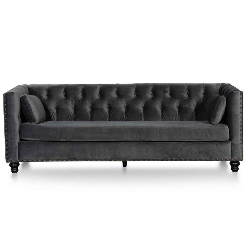Abigail 3 Seater Sofa - Cosmic Grey - Modern Boho Interiors