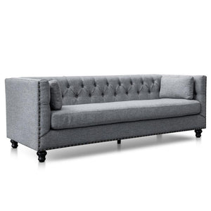 Abigail 3 Seater Sofa - Graphite Grey - Modern Boho Interiors