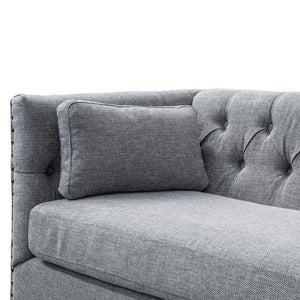 Abigail 3 Seater Sofa - Light Grey Texture - Modern Boho Interiors
