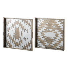 Load image into Gallery viewer, Abstract Mirrored Trays (Set of 2) - Modern Boho Interiors