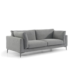Addi 3 Seater Fabric Sofa - Graphite Grey With Black Legs - Modern Boho Interiors