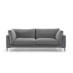 Addi 3 Seater Fabric Sofa - Graphite Grey With Black Legs - Modern Boho Interiors