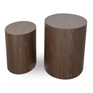 Albin Side Tables - Walnut - Modern Boho Interiors