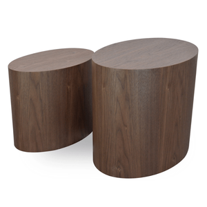 Albin Side Tables - Walnut - Modern Boho Interiors