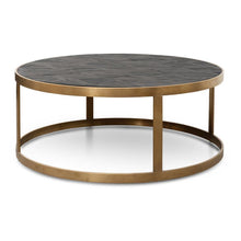 Load image into Gallery viewer, Alenzo Coffee Table - Black, Golden Frame - Modern Boho Interiors