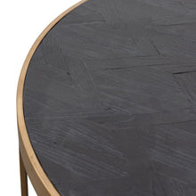 Load image into Gallery viewer, Alenzo Coffee Table - Black, Golden Frame - Modern Boho Interiors