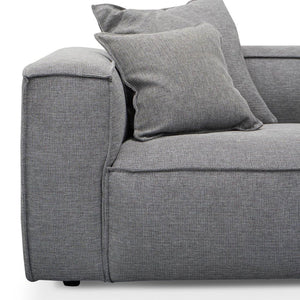 Alessia 3 Seater Sofa With Cushion And Pillow - Oslo Grey - Modern Boho Interiors