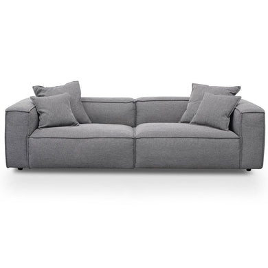 Alessia 3 Seater Sofa With Cushion And Pillow - Oslo Grey - Modern Boho Interiors