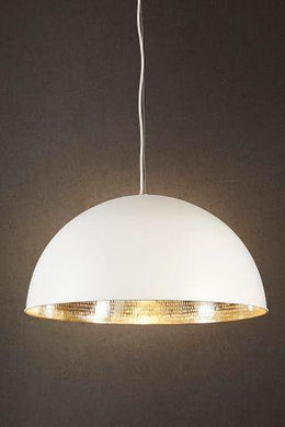 Alfresco Dome Ceiling Lamp - White Silver - Modern Boho Interiors