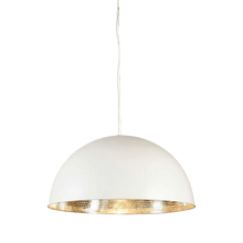 Load image into Gallery viewer, Alfresco Dome Ceiling Lamp - White Silver - Modern Boho Interiors