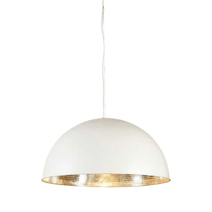 Alfresco Dome Ceiling Lamp - White Silver - Modern Boho Interiors