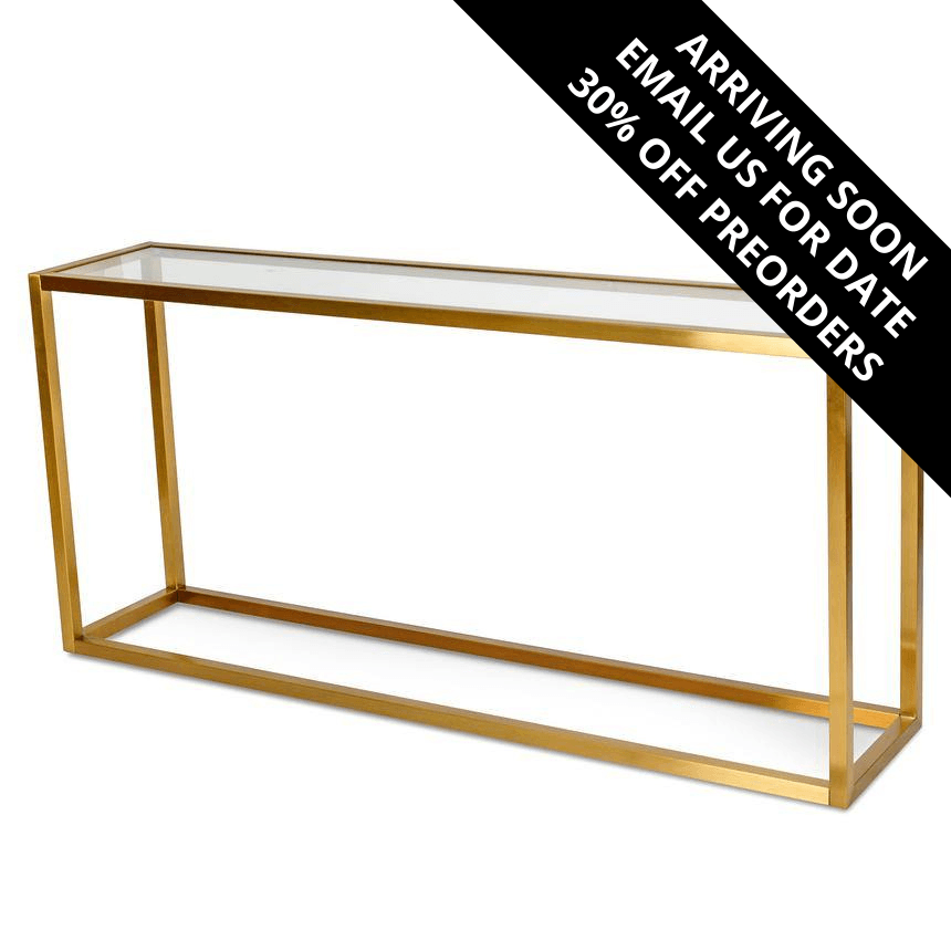 Alison Console Table - Chrome Gold - Modern Boho Interiors