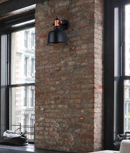 Alto Adjustable Bell Wall Lamp - Black/Copper - Modern Boho Interiors