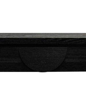 Annular Console Table 1.4m - Textured Ebony Black - Modern Boho Interiors