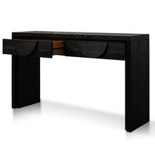 Load image into Gallery viewer, Annular Console Table 1.4m - Textured Ebony Black - Modern Boho Interiors