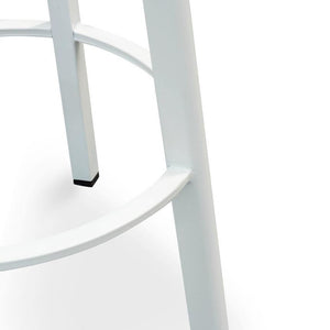 Ardie Bar Stool 65cm - Natural, White Frame - Modern Boho Interiors