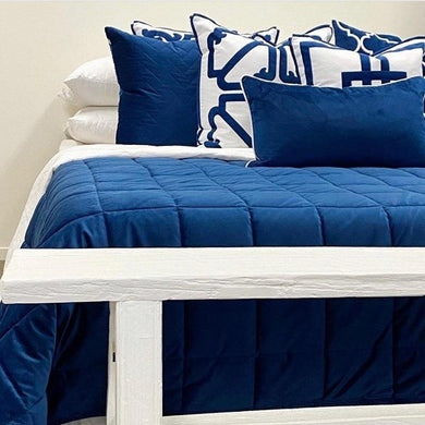 Aria Comforter - Navy Blue - Modern Boho Interiors
