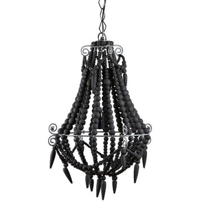 Arial Beaded Chandelier (Small) - Charcoal - Modern Boho Interiors