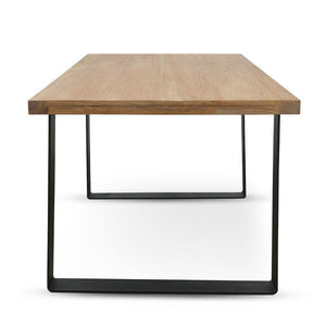 Asha Dining Table 1.7m - Natural Reclaimed Elm Wood - Modern Boho Interiors