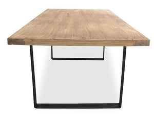 Asha Reclaimed Elm Wood Table 1.5m - Rustic Natural - Modern Boho Interiors