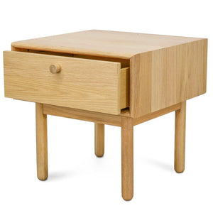 Balboa Side Table With Drawer - Natural - Modern Boho Interiors
