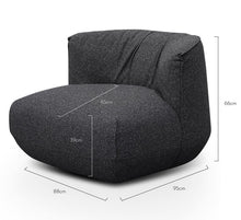 Load image into Gallery viewer, Benny Lounge Chair - Dark Grey - Modern Boho Interiors