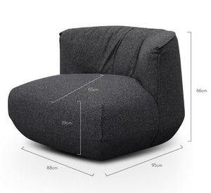 Benny Lounge Chair - Dark Grey - Modern Boho Interiors