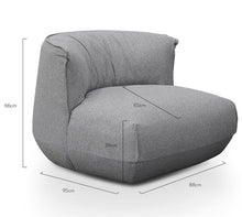 Load image into Gallery viewer, Benny Lounge Chair - Light Grey - Modern Boho Interiors