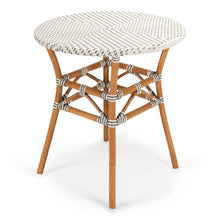 Load image into Gallery viewer, Bistro Dining Set - White/Grey Weaving - Modern Boho Interiors