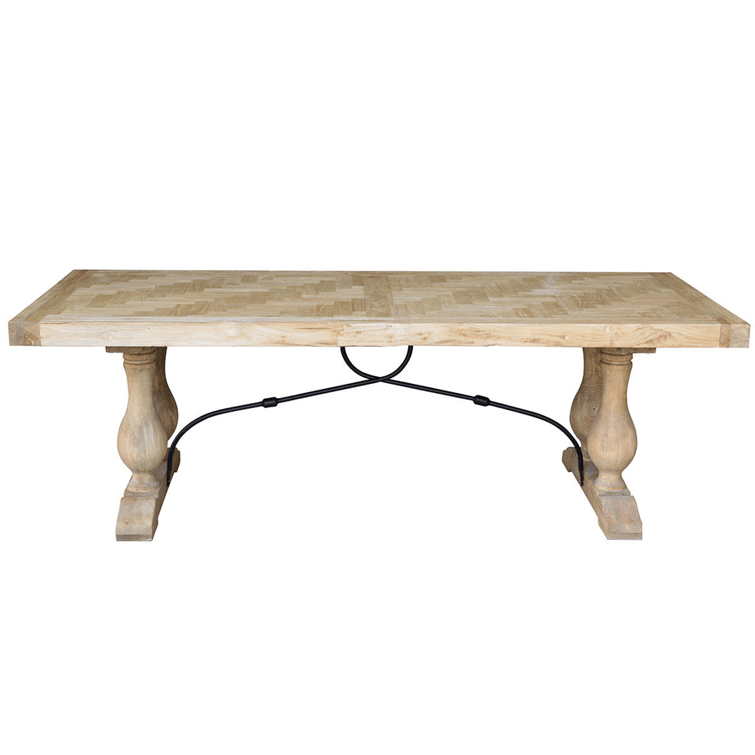Boston Dining Table (2.4m) - Natural - Modern Boho Interiors