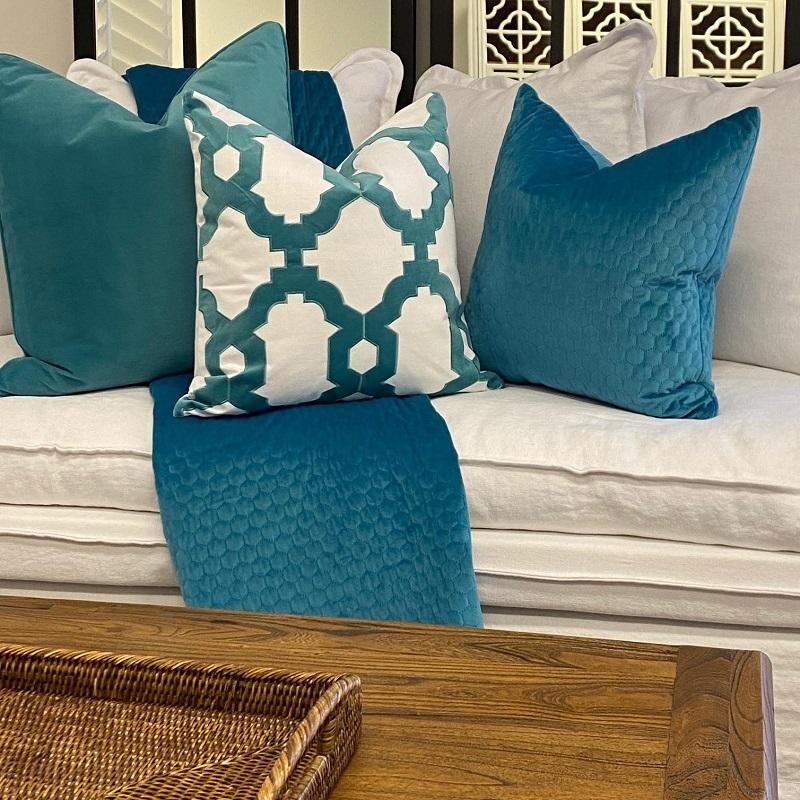 Brighton Cushion Cover - Turquoise - Modern Boho Interiors