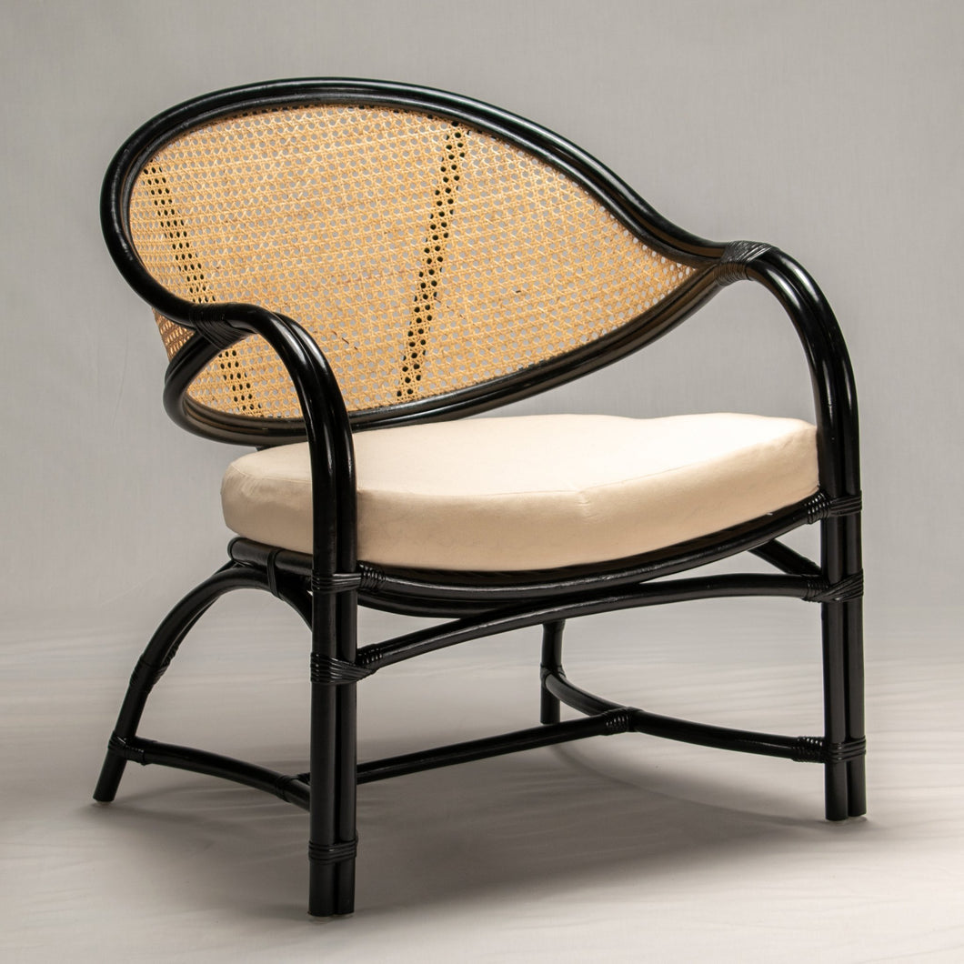 Bryelle Armchair - Black Frame and Natural - Modern Boho Interiors