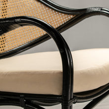 Load image into Gallery viewer, Bryelle Armchair - Black Frame and Natural - Modern Boho Interiors