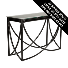 Load image into Gallery viewer, Bryelle Hall Table with Glass Top - Black - Modern Boho Interiors