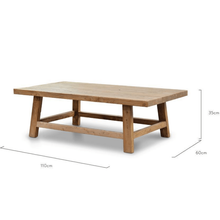 Load image into Gallery viewer, Canova Coffee Table 110cm - Natural - Modern Boho Interiors