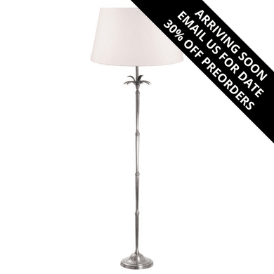 Casablanca Floor Lamp Base - Antique Silver - Modern Boho Interiors