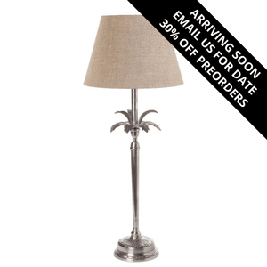 Casablanca Table Lamp Base - Antique Silver - Modern Boho Interiors