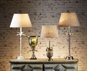 Casablanca Table Lamp Base - Antique Silver - Modern Boho Interiors