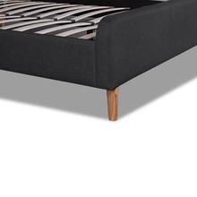 Load image into Gallery viewer, Cato King Bed Frame - Fossil Grey Fabric - Modern Boho Interiors