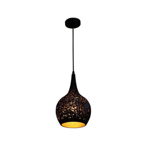 Celestial Bell Pendant Light - Black & Gold - Modern Boho Interiors