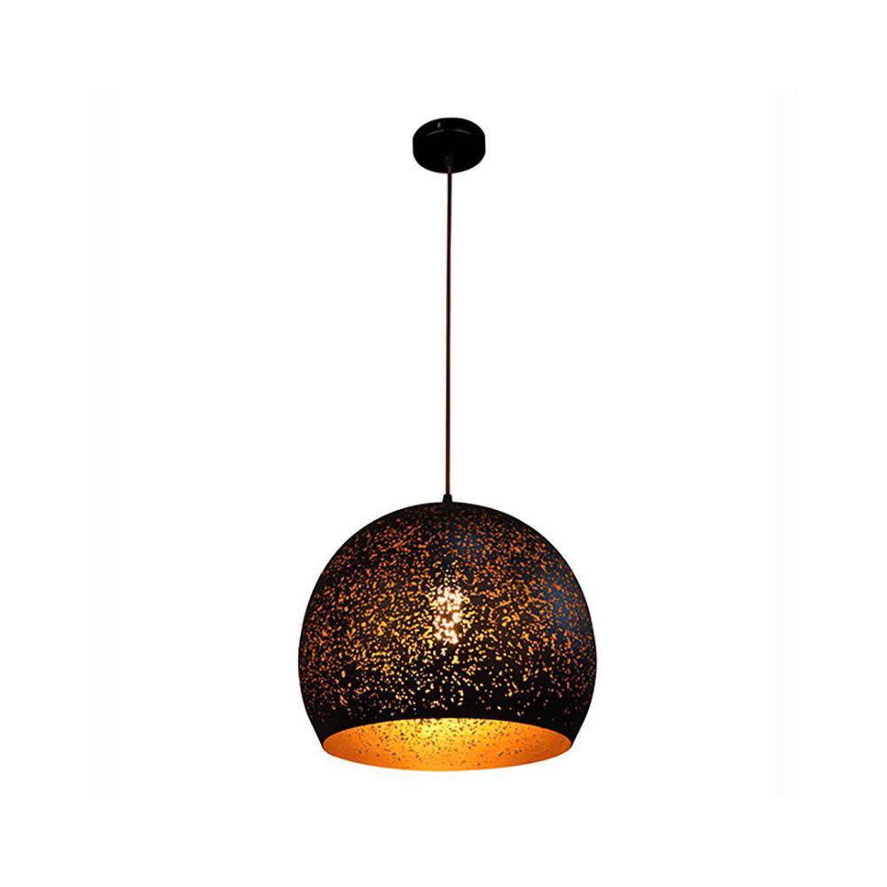 Celestial Dome Pendant Light - Black & Gold - Modern Boho Interiors