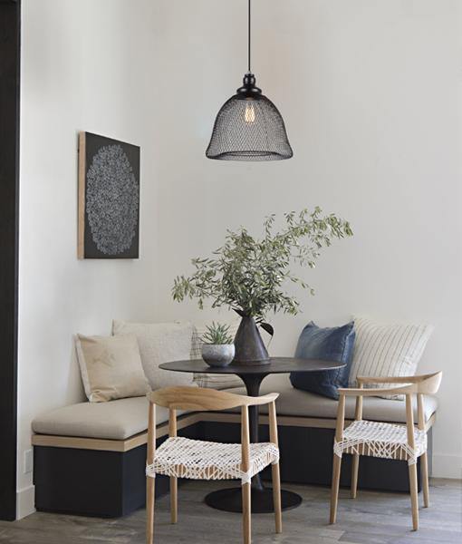 Chevral Bell Pendant Light - Modern Boho Interiors