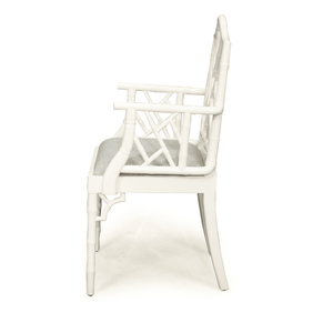 Chippendale Armchair - White - Modern Boho Interiors