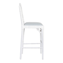 Load image into Gallery viewer, Chippendale Bar Stool - White - Modern Boho Interiors