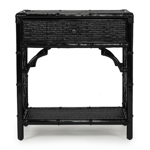 Chippendale Bedside Table - Black - Modern Boho Interiors