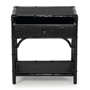 Chippendale Bedside Table - Black - Modern Boho Interiors