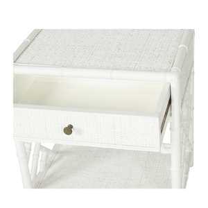 Chippendale Bedside Table - White - Modern Boho Interiors