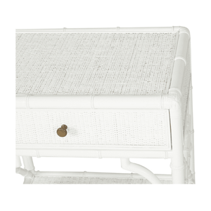 Chippendale Bedside Table - White - Modern Boho Interiors